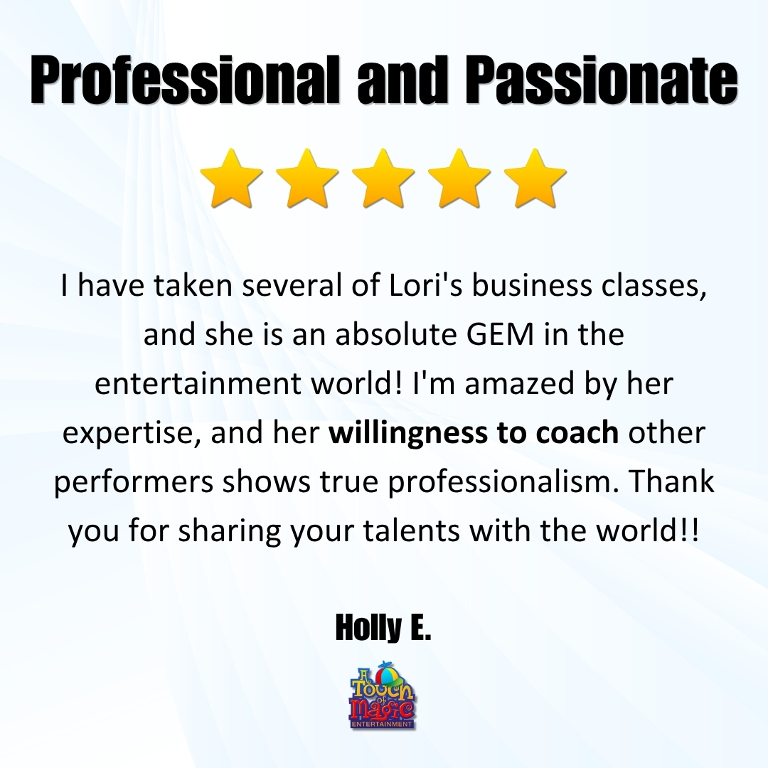 Lori Hurley coaching teaching review- A Touch of Magic Entertainment in Minneapolis, MN